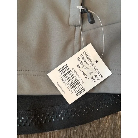 NEW CHAMONIX Radspur Thermal Bike Jacket Men's Medium‎  Grey Zip Front Pockets - Picture 4 of 11